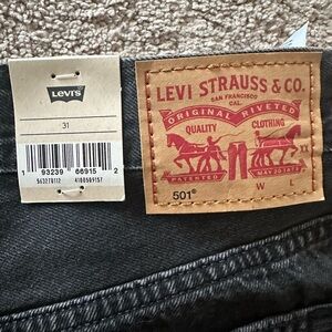 Brand new, never worn, Levi Strauss Black 6-button High-Waisted Jeans